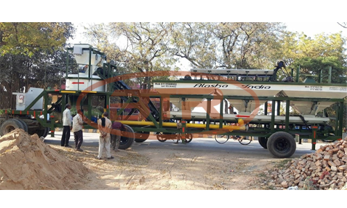 25 C.M mobile Concrete Beatching Mixture Plant  Manufacturer in India